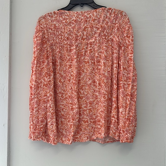 Old Navy Smocked Poetic Swing Blouse Size Large Petite - Picture 5 of 5